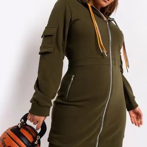 Zip up sweater dress!